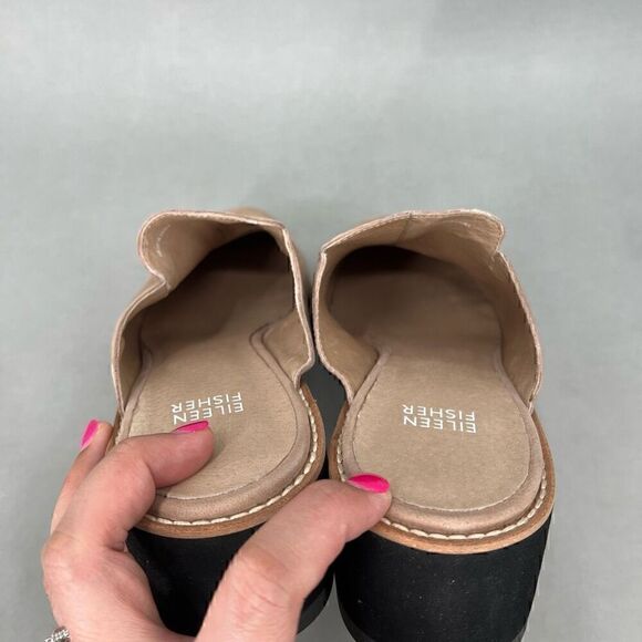 Eileen Fisher Loti Wedge Mule Clog Womens 8.5 Coastal Grandmother Minimalist - Picture 10 of 12